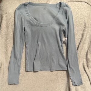 Old Navy Women's Sky Blue Long Sleeve Tee